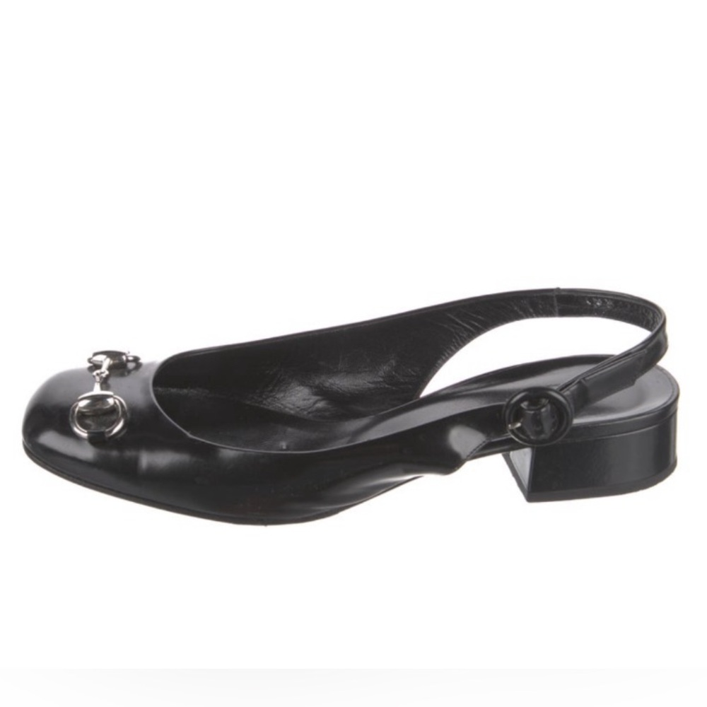 Gucci Patent Leather Slingback Pumps